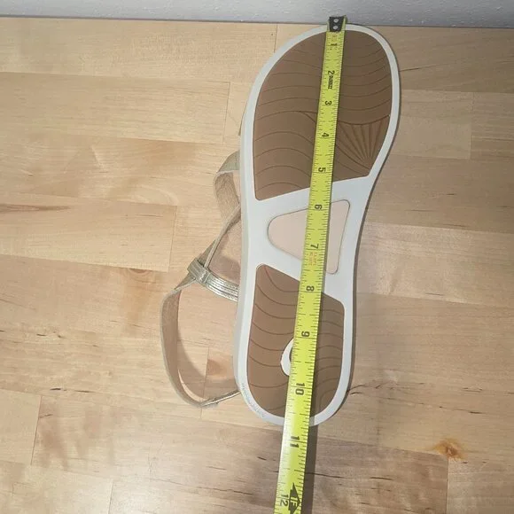 NWT Olukai Onohi Strappy Platform Woven Leather Sandal Women Size 11 Color Gold - Picture 12 of 13